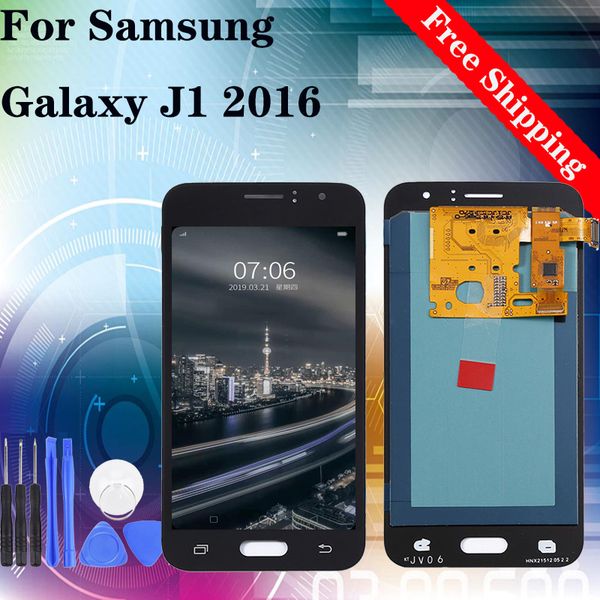 

super amoled tested well lcd touch screen for samsung galaxy j1 2016 j120f j120a j120m j120 lcd display digitizer assembly tools 4.5inch