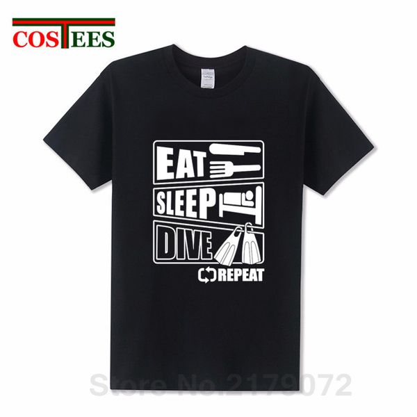

sport funny eat sleep dive repeat t-shirt scuba diving t shirt men scuba diving tshirt diver teeshirt cool man summer 80s 90s clothing