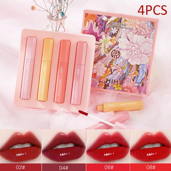 

4pcs/set matte velvet liquid lip gloss moisturizing waterproof non-stick cup long lasting lip glaze make up lipstick tslm1