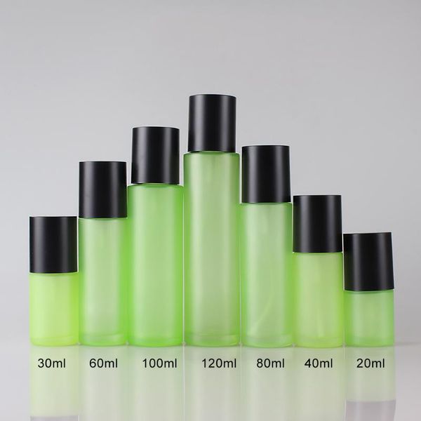 

storage bottles & jars blue/green frosted 100ml oval cosmetic bottle with lotion/spray pump