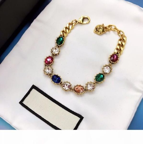 

new fashion color diamond leopard head designer bracelet luxury designer jewelry women bracelet, Golden;silver