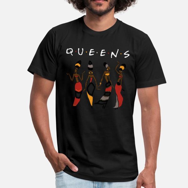 

queens, melanin african american black women t shirt men designs cotton round collar costume crazy funny casual spring autumn leisure shirt