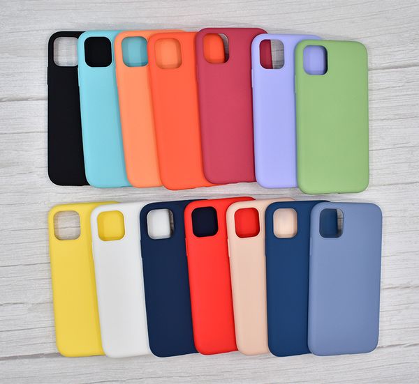 

cell phone cases for iphone 11 11pro 11promax 6 6s 6p 6sp 7 8plus x xs xr xsmax single color tpu shockproof cover