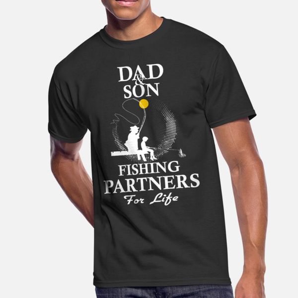

dad and son fishing partners for life t shirt men personalized short sleeve o-neck natural gift new fashion summer cool shirt