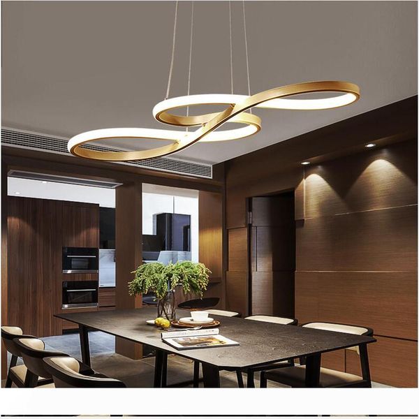 

fuloc fashional dinning room modern chandeliers circle rings led chandelier light for indoor lighting ac 85-260v