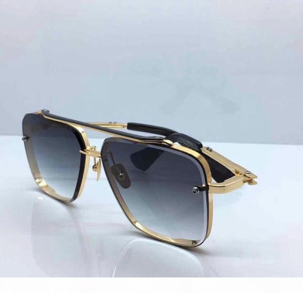 

designer square sunglasses 121 gold brushed frame with grey gradient lens sun glasses uv 400 lens new with box, White;black