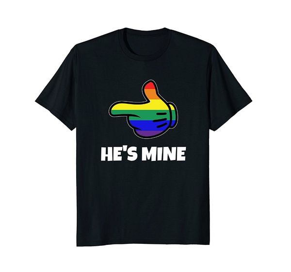 

2019 new men summer tee shirt gay pride matching he's minet-shirt lgbt tee funny t-shirt