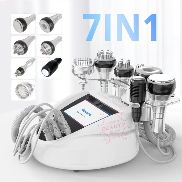 

multifunction 7 in 1 40khz cavitation radio frequency slim cold pn micro current fat burning machine hipping 220v