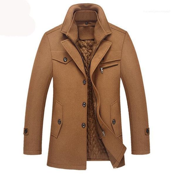 

lapel neck teenagers winter coats mens designerjackets casual fleece thick jackets outerwear new fashion solid color, Black;brown