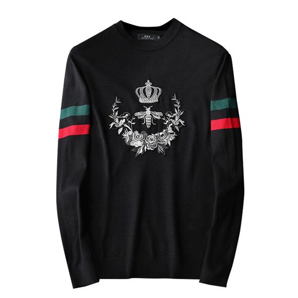 

2020 new brand striped sweater round neck pullovers casual sweaters for men women hoodies fashion sweatshirts size -5xl, White;black