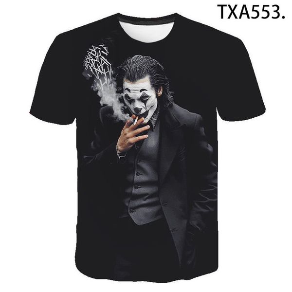 

joker 3d boy girl printed cartoon 3d print shirts comics oversized harajuku men clothing