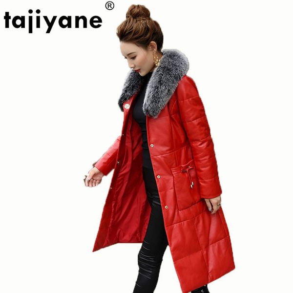 

genuine leather jacket women sheepskin coat winter jacket women clothes 2020 duck down parka fur collor korean zt559, Black