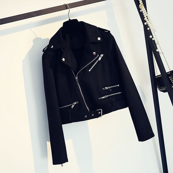 

women's leather & faux coat female women biker black jacket spring autumn coats abrigo mujer yh12260 pph507