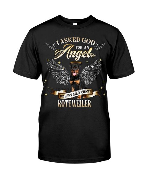 

мужчины t shirt ротвейлера-angel-сумасшедшие (11) женские футболки
