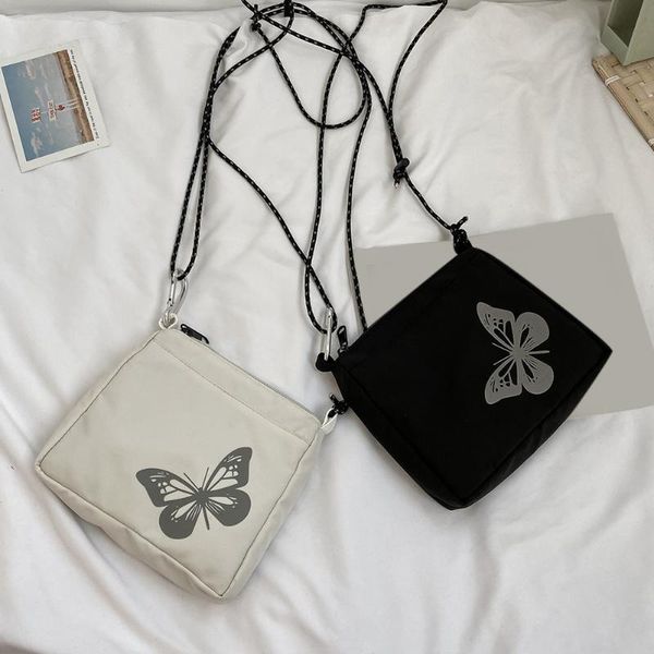 

streetwear crossbody bag women butterfly reflective small shoulder pouch