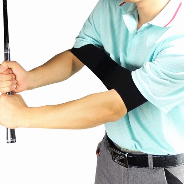 

wholesale golf swing trainer eginner practicing guide gesture alignment training aid aids correct swing trainer elastic arm band belt