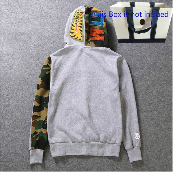 

20FW Homme Hoodie with Shark Mouth Letters Embroidery Cardigan Men Sweatshirt Pullovers Long Sleeve Hip Hop Streetwear Clothes S-2XL