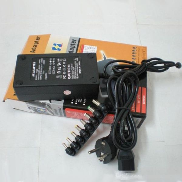 

universal 96w lapnotebook ac charger power adapter dell plug with us/eu/au/uk plug retial packag adapter with 8 connectors