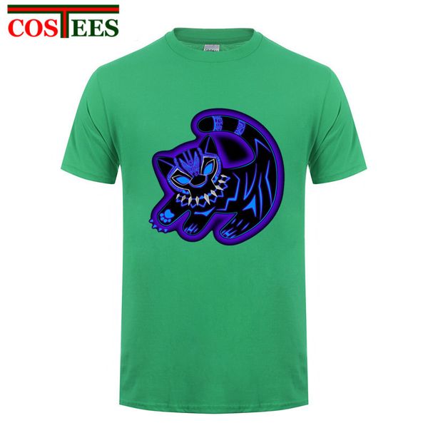 

sport africa tchalla wakanda panther t shirt men the glowing panther king man t-shirt homme male superheroes fitness crossfit tee