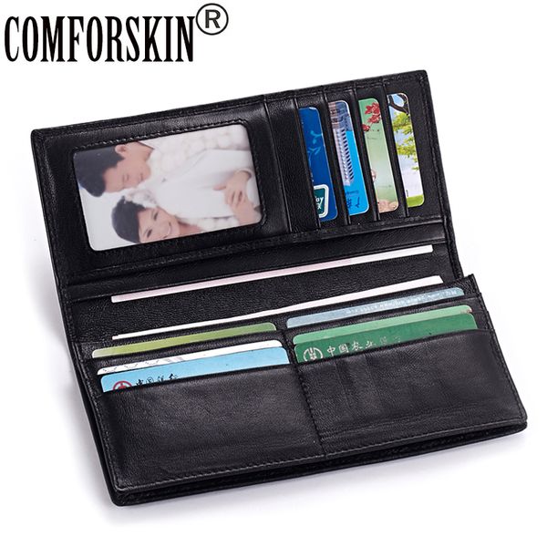 

comforskin 100% sheep skin guaranteed special knitting soft slim three different sizes men wallets purses dropshipping, Red;black