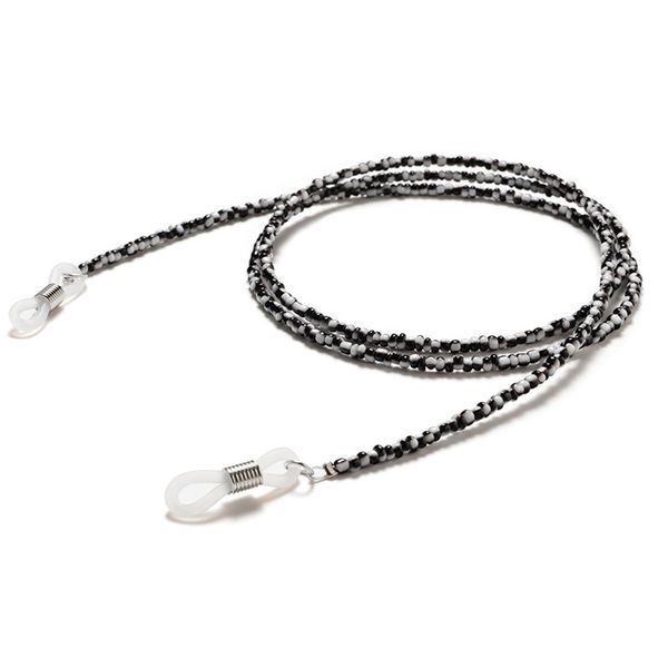 

small acrylic beads eyeglasses chain reading glasses rope sunglasses strap cord holder neck band accessories, Silver