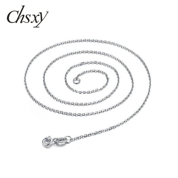 

chsxy gothic lobster clasp link chain necklaces for women men fashion silver plated chains 16-24 inch necklace wedding jewelry