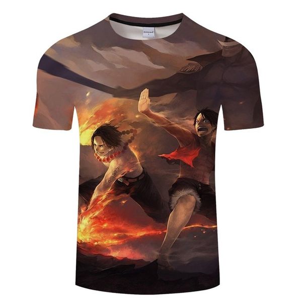 

luffy one piece 3d print shirts kawaii graphic anime men clothing