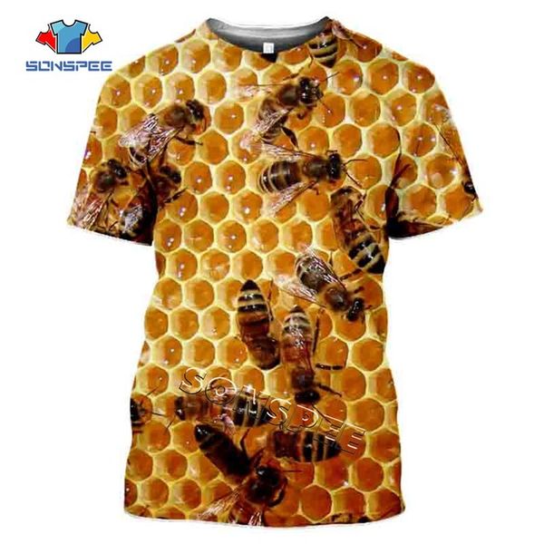 

summer insect bee print 3d print shirts humor horror hippie men clothing