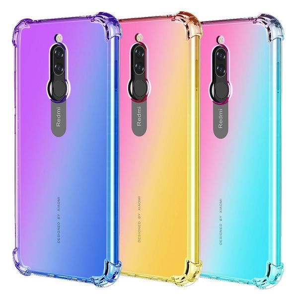 

градиент красочного очистить телефон случае для xiaomi реого note9 9s pro max 10x pro 4g k30-7 pro t 8a 7а мягкая tpu крышка ударопрочной