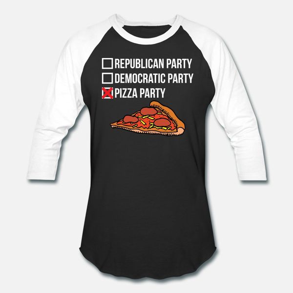 

republican party vs democratic party vs pizza part t shirt men designer cotton size s-3xl cool anti-wrinkle funny summer original shirt