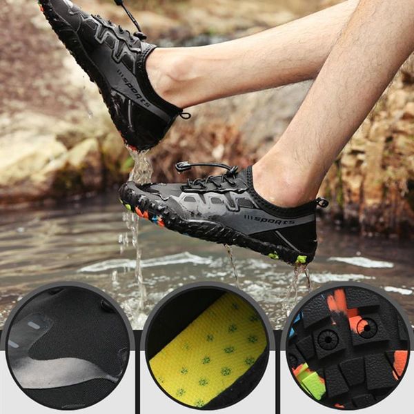 

summer water shoes men beach sandals upstream aqua dry slippers quick man swimming tenis river masculino sea diving socks s y6e6