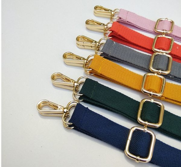 

130cm*2.5cm bag strap solid color diy wide canvas straps adjustable crossbody bag accessories women shoulder bags handbags decoration, Black
