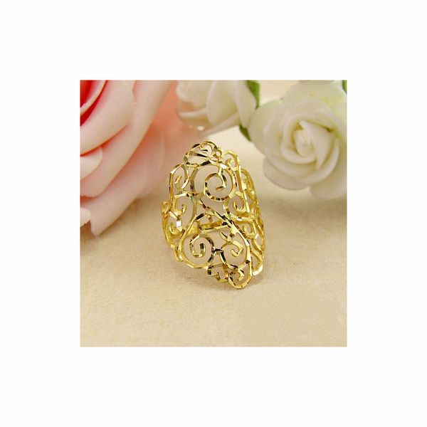 

18k rose gold ring 2020 new women fine jewelry hollowed-out light luxury style party club gift female ring trendydrop shipping, Golden;silver