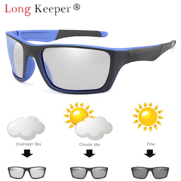 

long keeper sunglasses polarized pchromic square women men sun glasses chameleon eyewear eyeglasses uv400 driving goggles, White;black