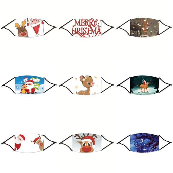 

arrive in the united states in 3-7 days protective pure cotton christmas mask reusable protective integrated christmas mask full face sc#695, Black