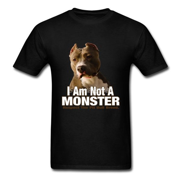 

respect pit bull terrier t shirt custom short sleeve 2020 new leisure big size cotton crewneck not a monster dog shirts for boys