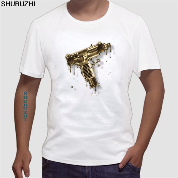 

funny men t shirt fashion funny casual man tees welcome to medellin uzi machine gun city t-shirt euro size