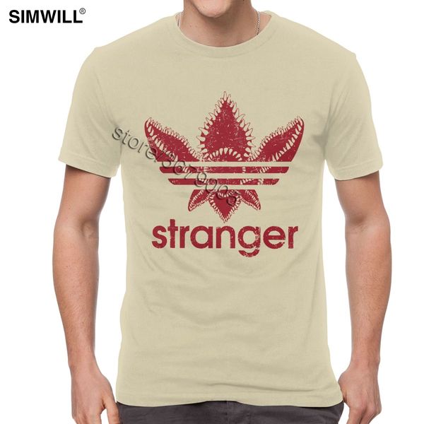 

male stranger things logo tee shirt funny demogorgon t shirt short sleeve cotton casual t-shirts crew neck designer merchandise