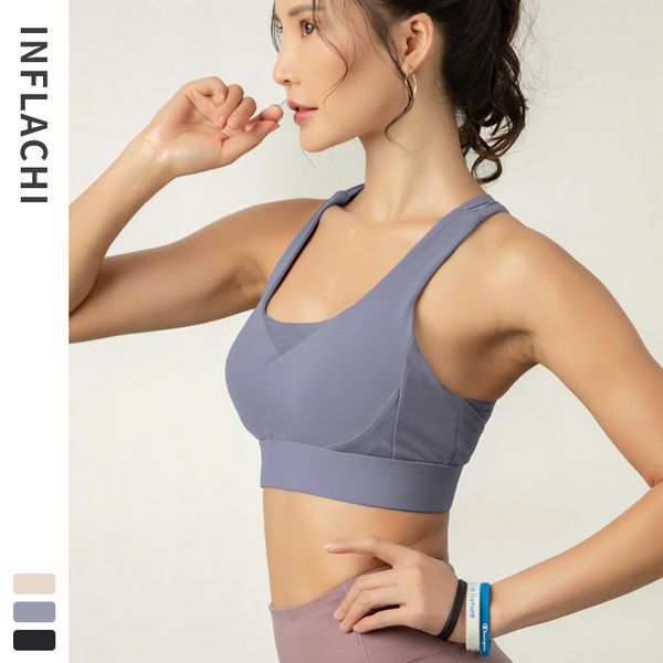 

resistant sports underwear womens beauty back bra push-up stereotypes fitness running vest-outer wear breathable yoga /30, White;black