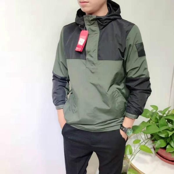 

2020 windbreaker jacket 2019 autumn mens hooded jackets slim fit long sleeve trendy windbreaker coat brand clothing na4hk03j, Black;brown