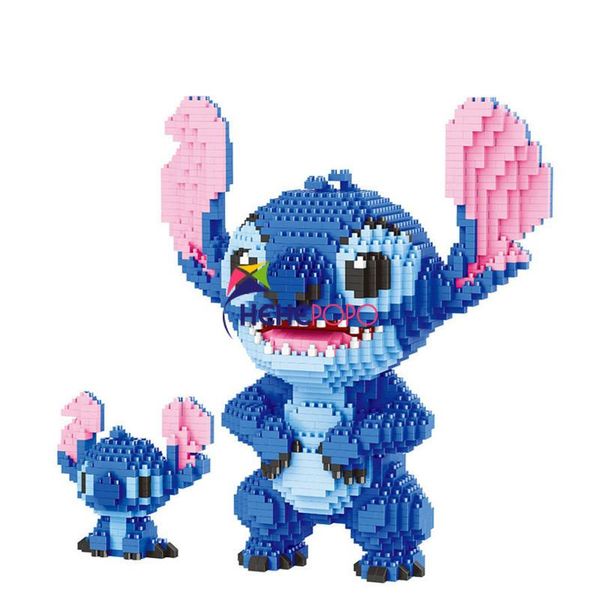 

2300pcs 21823 cartoon building bricks stitch auction figures model educational toys anime juguetes girls gifts for children yxltbd ly_bags