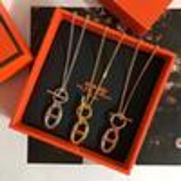 

2020 sell hn3 official website new arrival h necklace for women birthday gift 45cm chain popular gift big brand jewelry