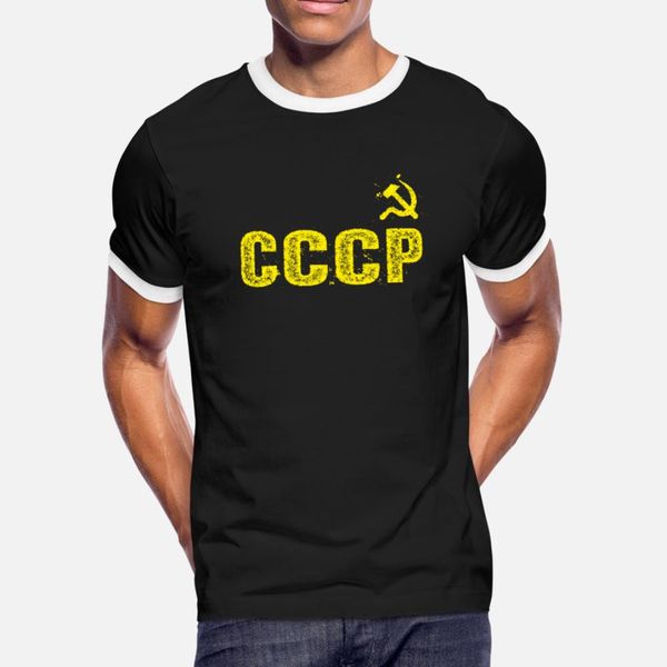 

used cccp t shirt men print cotton plus size 3xl cool crazy funny summer unique shirt