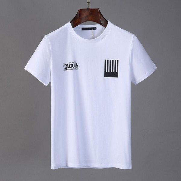 

new 2020 mens summer fashion tees plus size short sleeve t shirt milk printed t-shirt 3d designer clothing -3xl golf tshirt, White;black