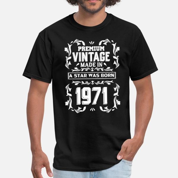 

звезда родилась в 1971 тенниска мужчины customized футболка s-3xl нормальный солнечный свет смешные повседневный лето стиль природных рубашк