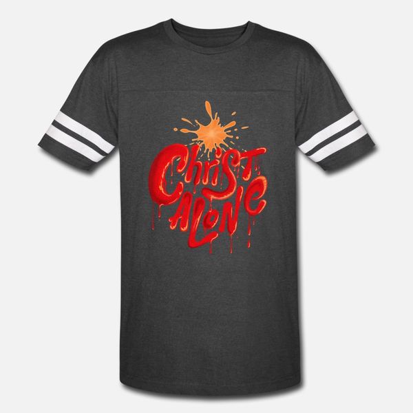 

christ alone t shirt men custom tee shirt o neck natural cute casual summer style trend shirt