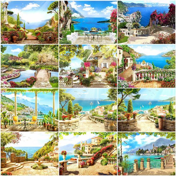 

wall art painting by numbers scenery diy acrylic paint home decoration coloring by numbers seascape handpainted gift