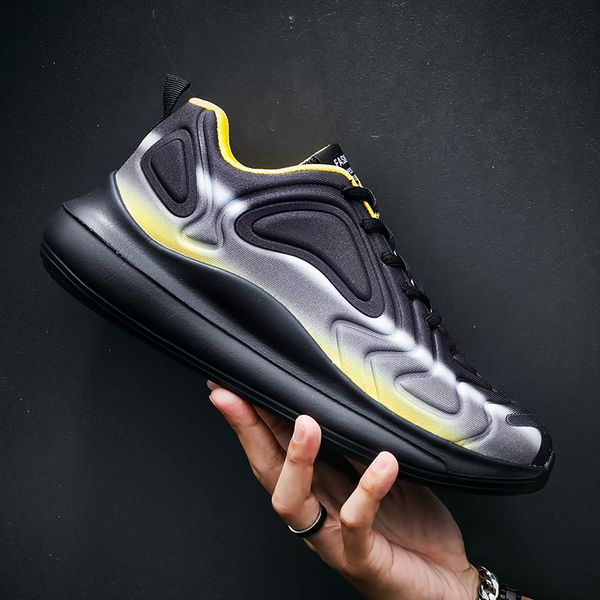 

high fashion men's casual shoes air cushion outdoor leisure sneakers mesh breathable sports trend comfortable men's sneakers, Black