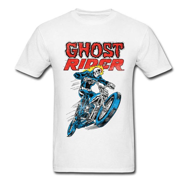 

европа ghost rider t shirt мужчины drift мото байкер demon череп футболка сатанинский с коротким рукавом топы crew neck 100% хлопок мужской