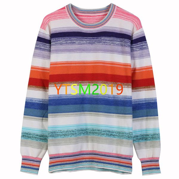 

sweater fleece autumn and winter new women's color striped cardigan jacket pullover long sleeve loose thin woollen sweater, White;black